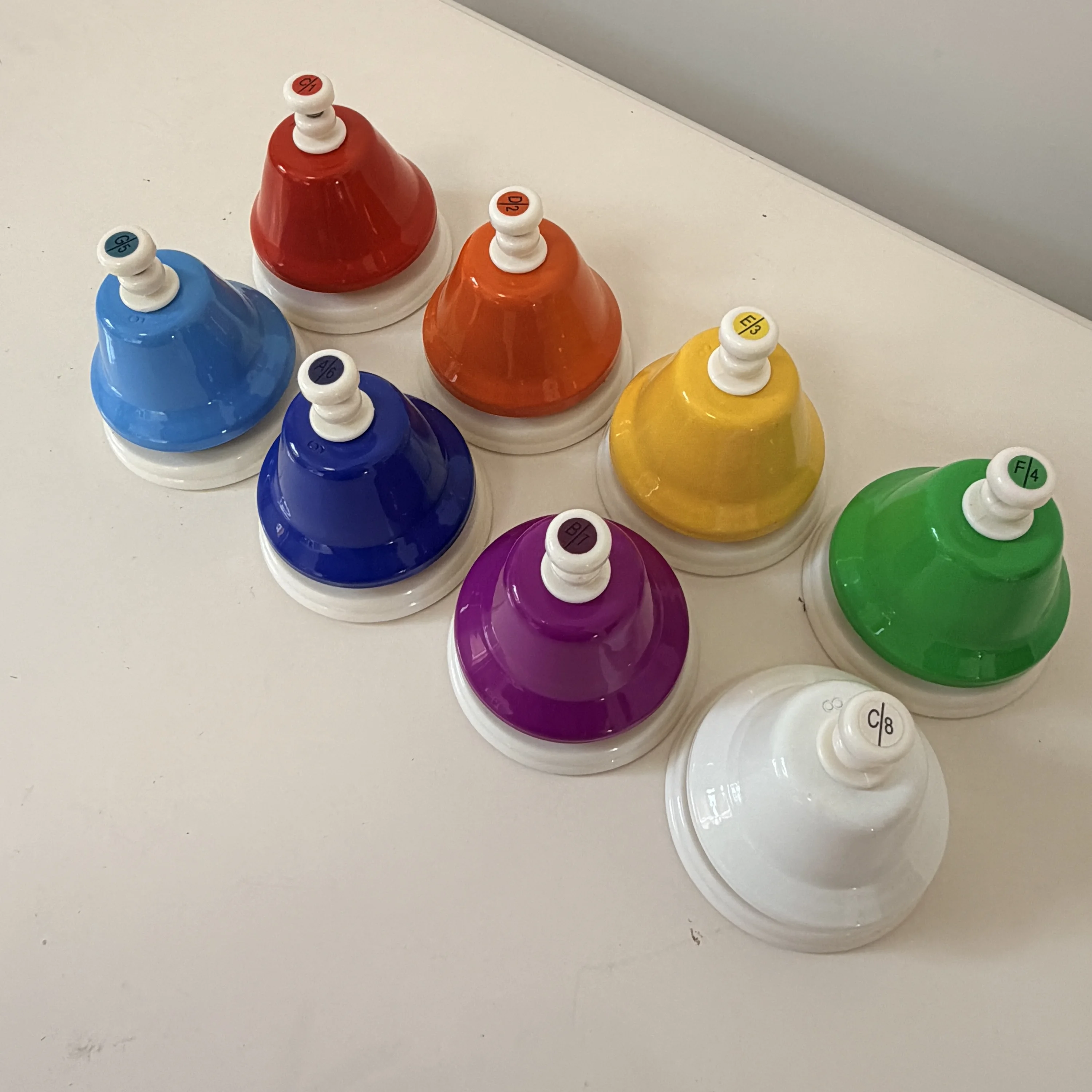 8 Note hand Desk Bells Set 
